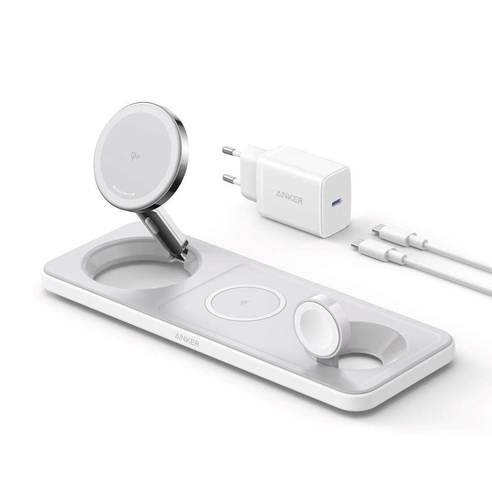 Anker MagGo Universal Blanco USB Cargador inalámbrico Carga rápida Interior