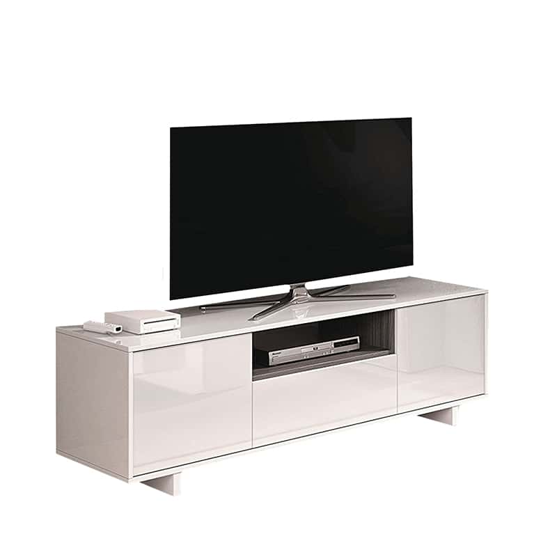 Duérmete Online - Mueble TV Zaida - Blanco/ Gris - Melamina Alta Calidad