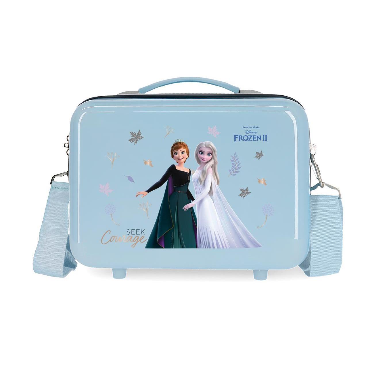 Neceser Abs Disney Frozen seek courage azul claro 21x29x15cm