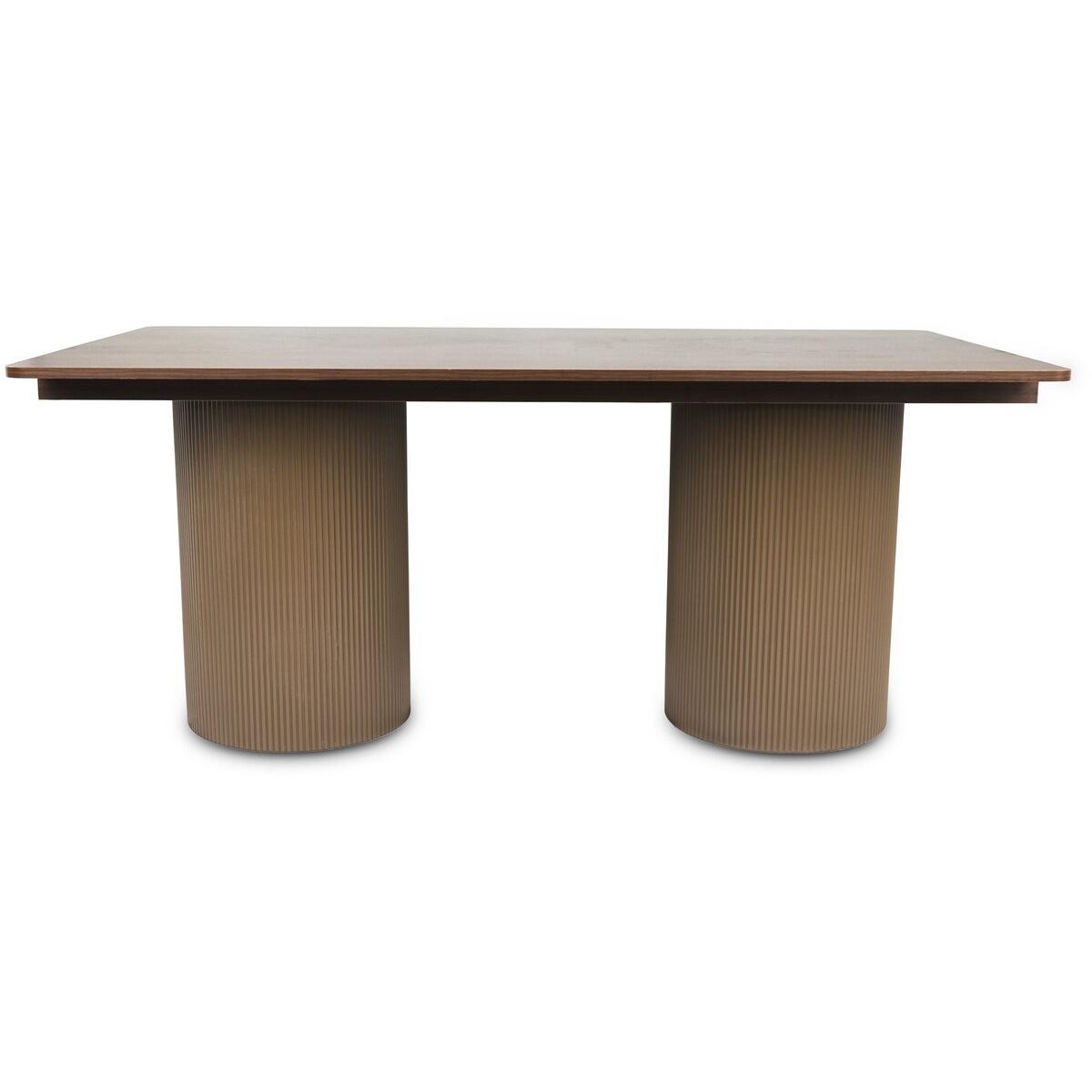 Habitat y Jardin - Mesa de comedor ovalada de madera "Zénith" - 180 cm - 8 plazas - Marrón