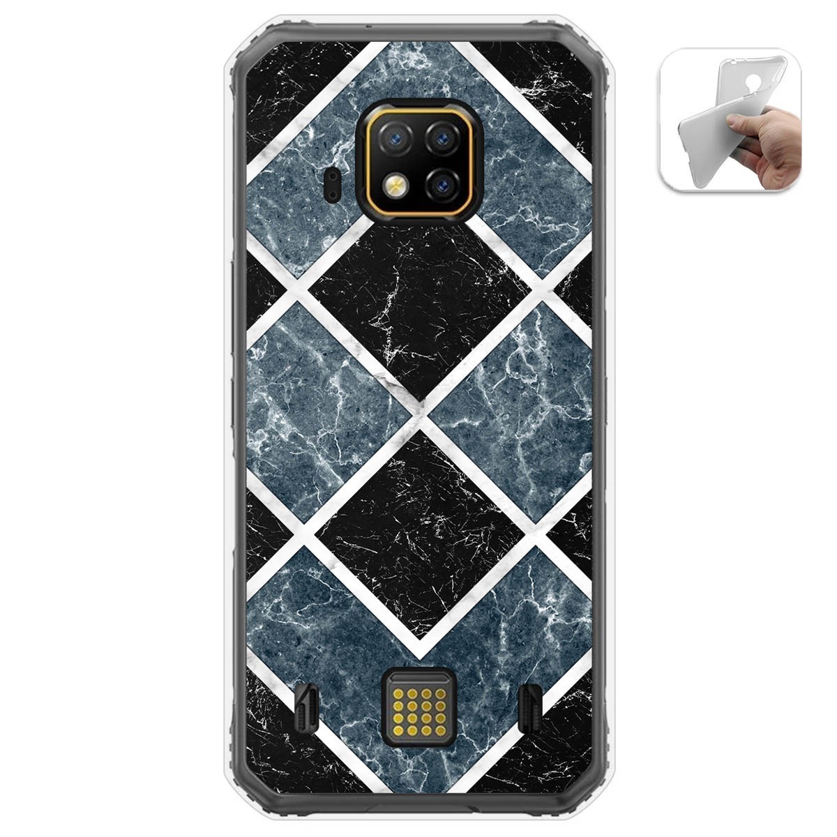 Tumundosmartphone Funda Gel Tpu para Doogee S95 Pro diseño Mármol 06 Dibujos