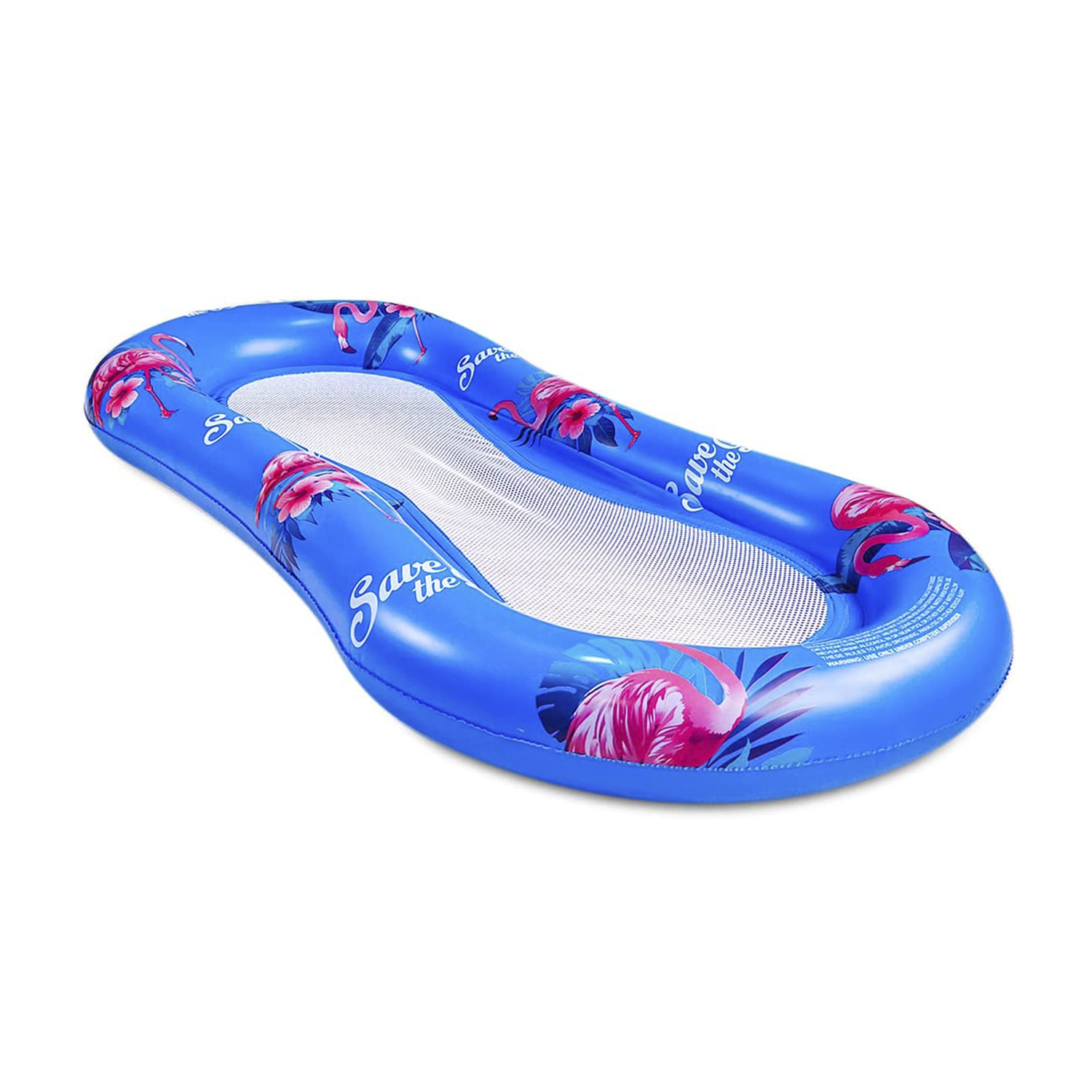 DAM. Colchoneta alargada hinchable, red central. Cama flotante. 170x80cm. 170x80x20 cm.