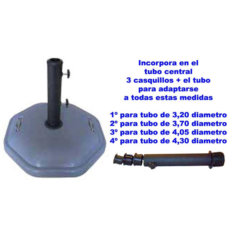 Bambu base parasol cemento octogonal gris oscuro d 500x80mm 30kg