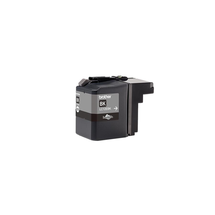 Brother - Cartucho de tinta LC12EBK negro original para impresoras Brother, rendimiento hasta 2400 páginas, ideal oficina y hogar