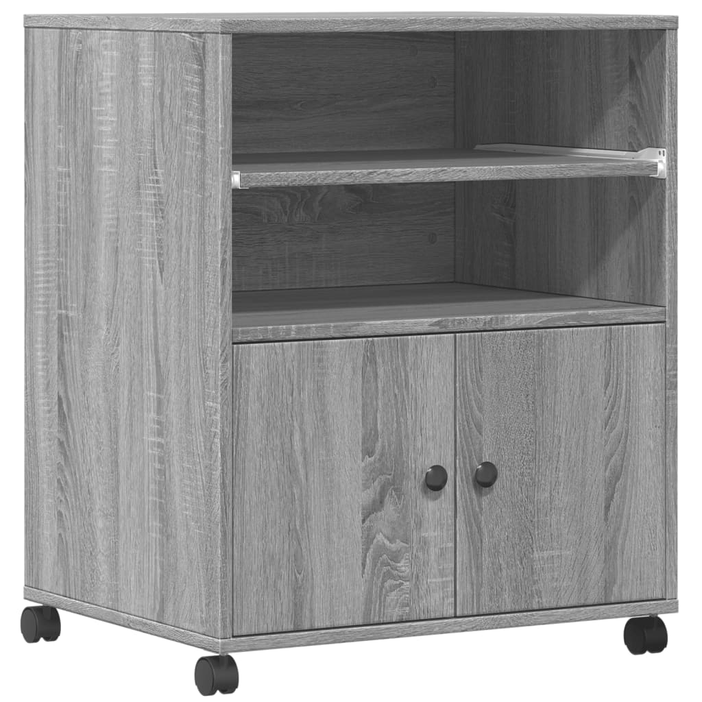 vidaXL Soporte para impresora con ruedas 60x48x74 cm Multicolor