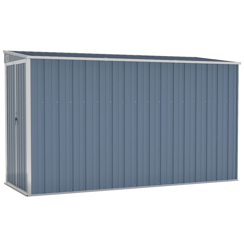 vidaXL Cobertizo de Jardín de Pared Acero Galvanizado 118x288x178 cm Casata Color Antracita,  Gris,  Verde y mas