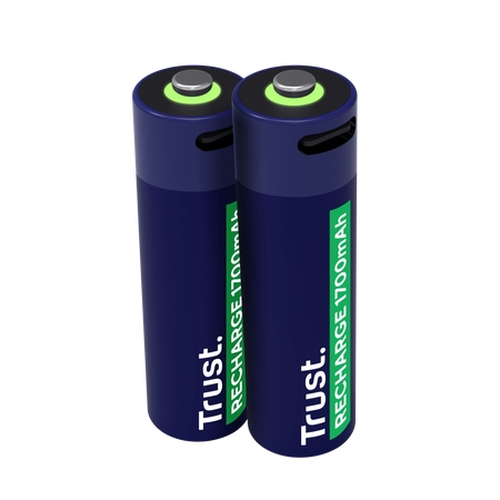 Trust pack de 2 pilas recargables 1700 mah aa