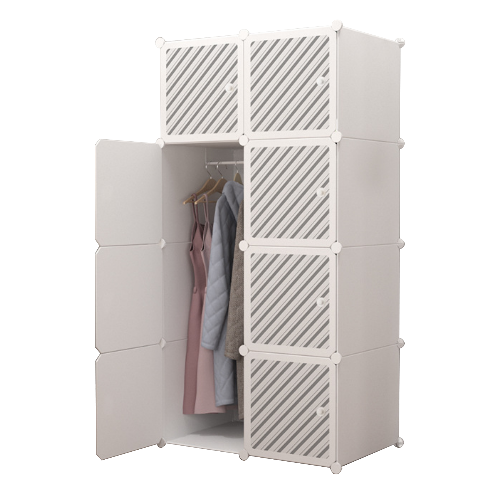 XOKOTAKI Armario Modular, Estantería de Módulos, Organizador Modular de Ropa Ropero para Hogar, Estante de Almacenamiento para Dormitorio