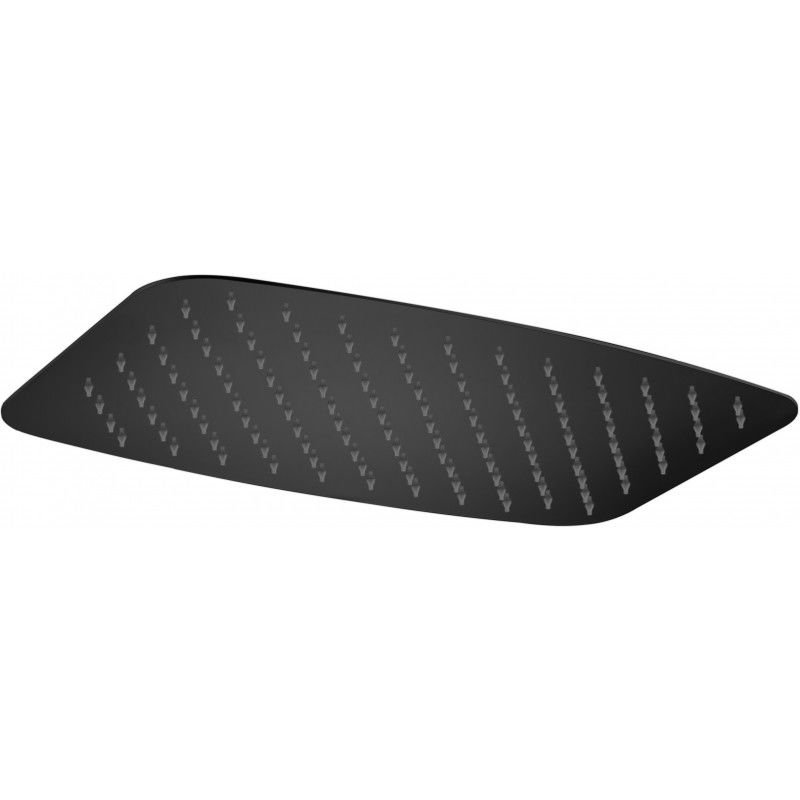 Imex RDR001/NG Rociador rectangular para ducha de diseño extraplano en acero inoxidable negro mate 20x30 cm
