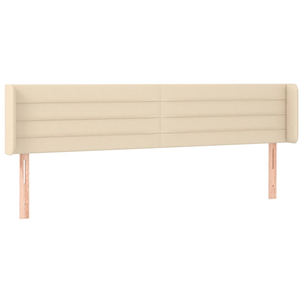 vidaXL Cabecero con LED de tela crema 163x16x78/88 cm