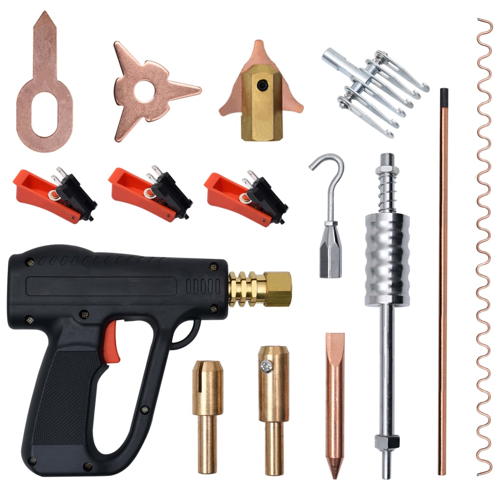 vidaXL Kit de Soldador para Reparar Abolladuras Herramienta Coche Cantidad 20 unidades, 67 unidades, 86 unidades