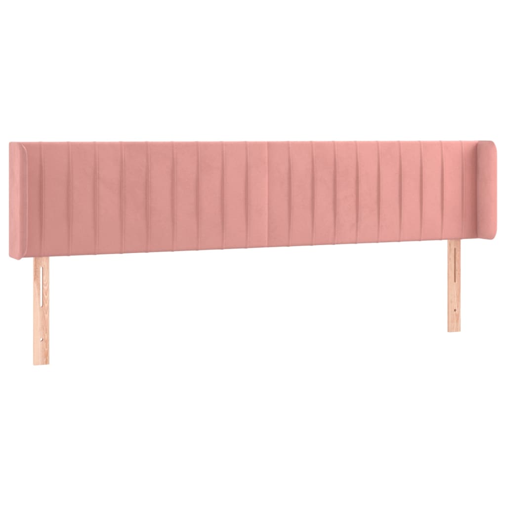 vidaXL Cabecero con LED de terciopelo rosa 183x16x78/88 cm