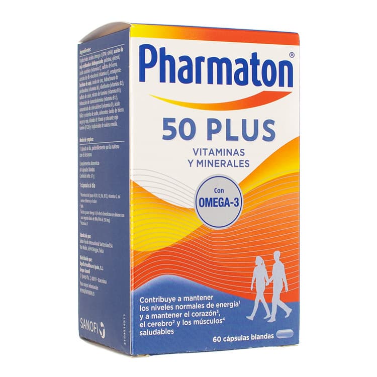 PHARMATON 50 PLUS VITAMINAS Y MINERALES 60 CAPSULAS