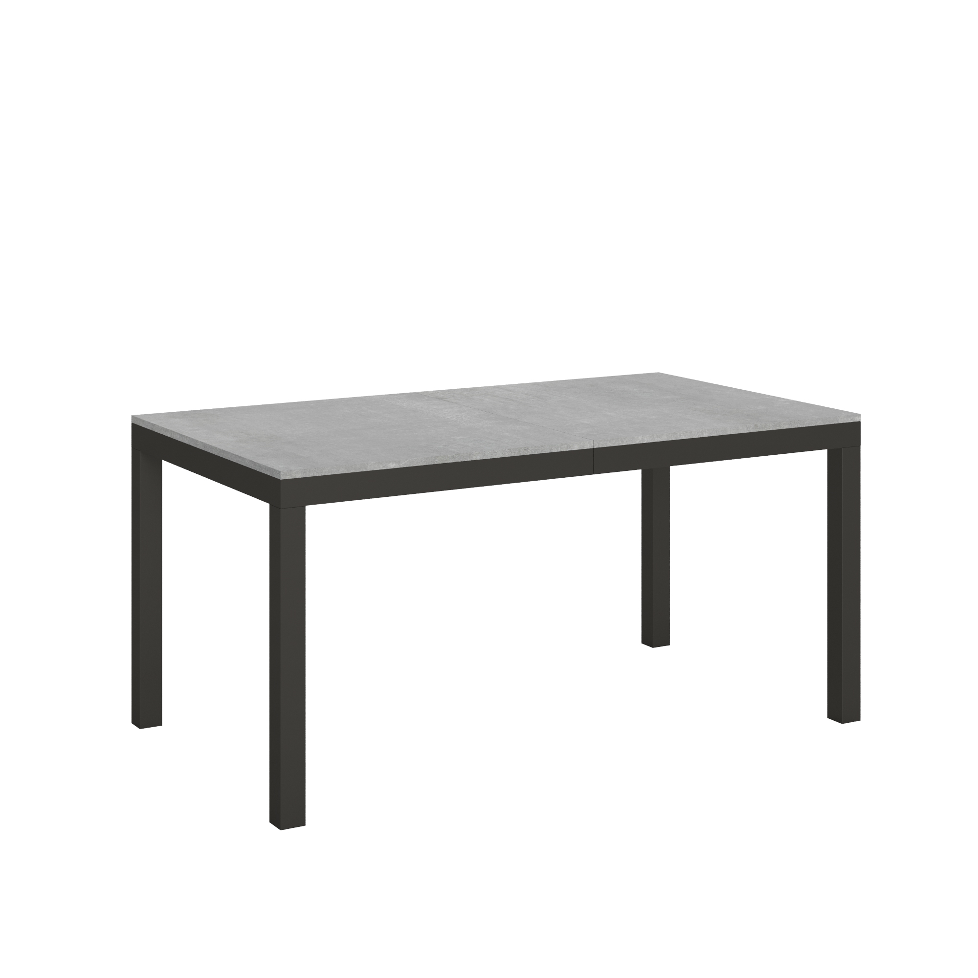 Mesa extensible 90x160/420 cm Everyday Evolution Estructura de cemento Antracita - Itamoby