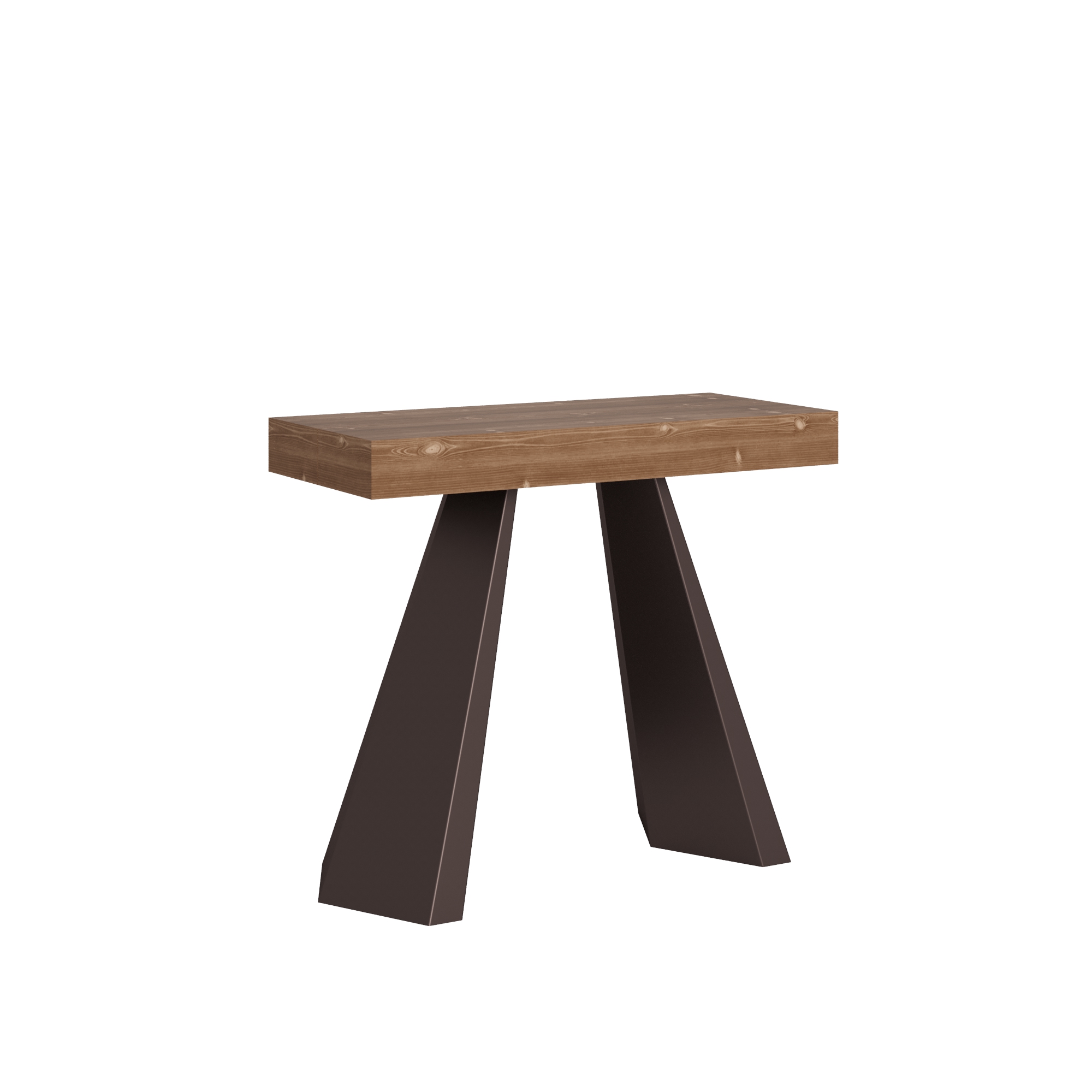 Consola extensible 90x40/190 cm Diamante Pequeño Abeto teñido Estructura Oso - Itamoby