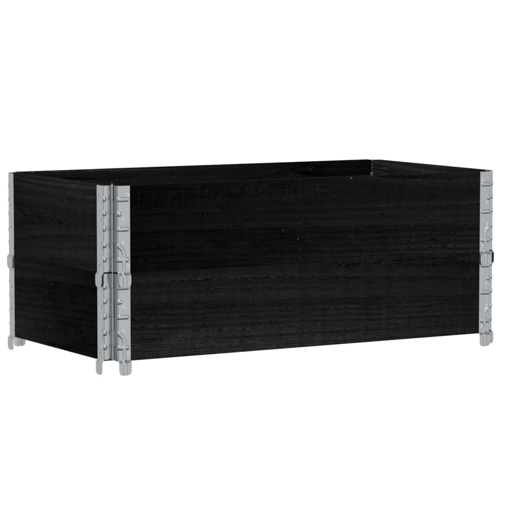 vidaXL Jardinera de madera maciza de pino 100x50 cm Color Marrón,  Negro,  Gris y mas