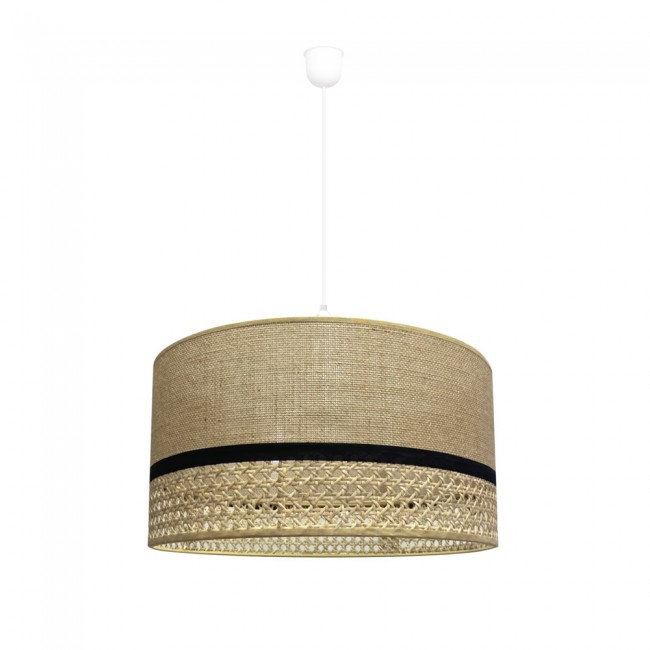 WONDERLAMP Wonderlamp Lámpara de Techo Alid con Pantalla de Rafia Artesanal 1xE27 40cm