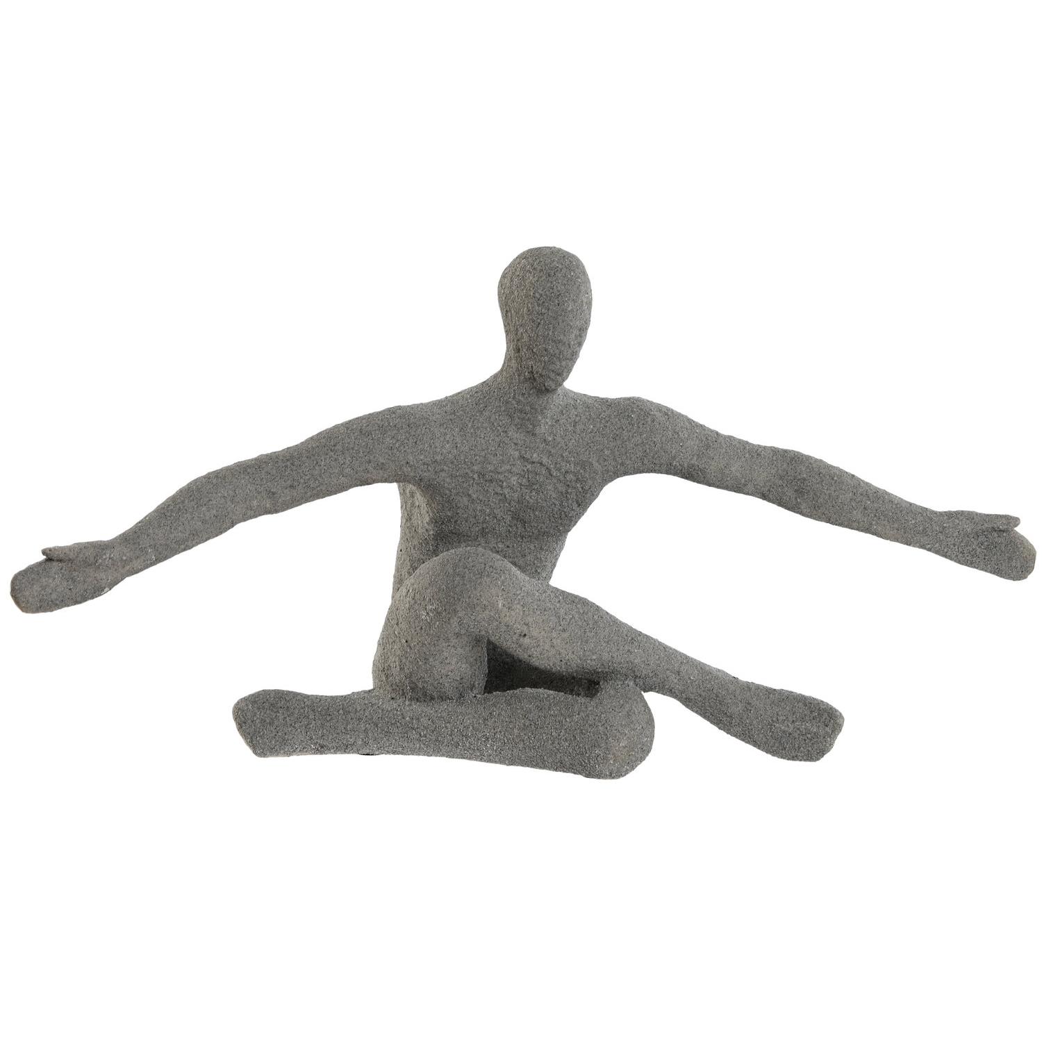 FIGURA RESINA 57X19,5X26,8 PERSONA GRIS FD209286