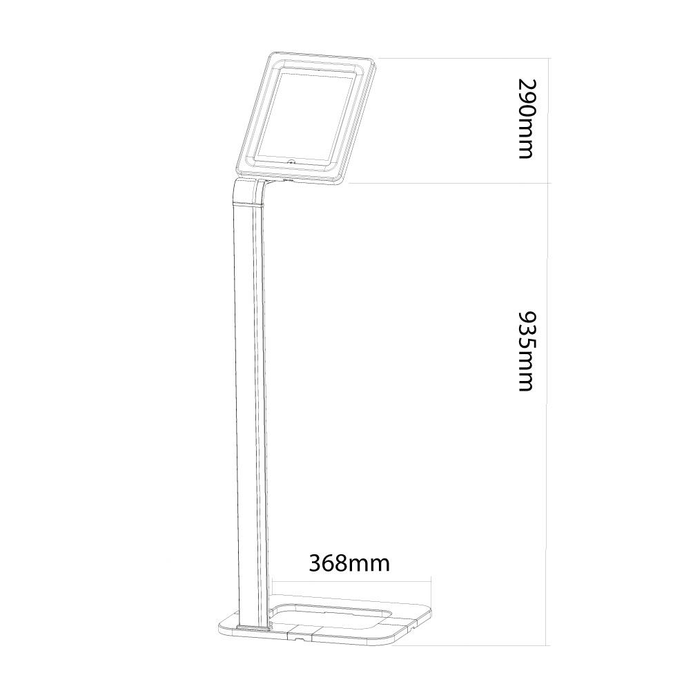 Neomounts NewStar 5 kg Soporte de Suelo para Tablet - Plata