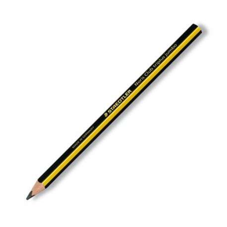 Staedtler noris 119 jumbo lapiz de grafito triangular - mina hb2 ultrarresistente de 4mm - madera de bosques sostenibles (12 uds)