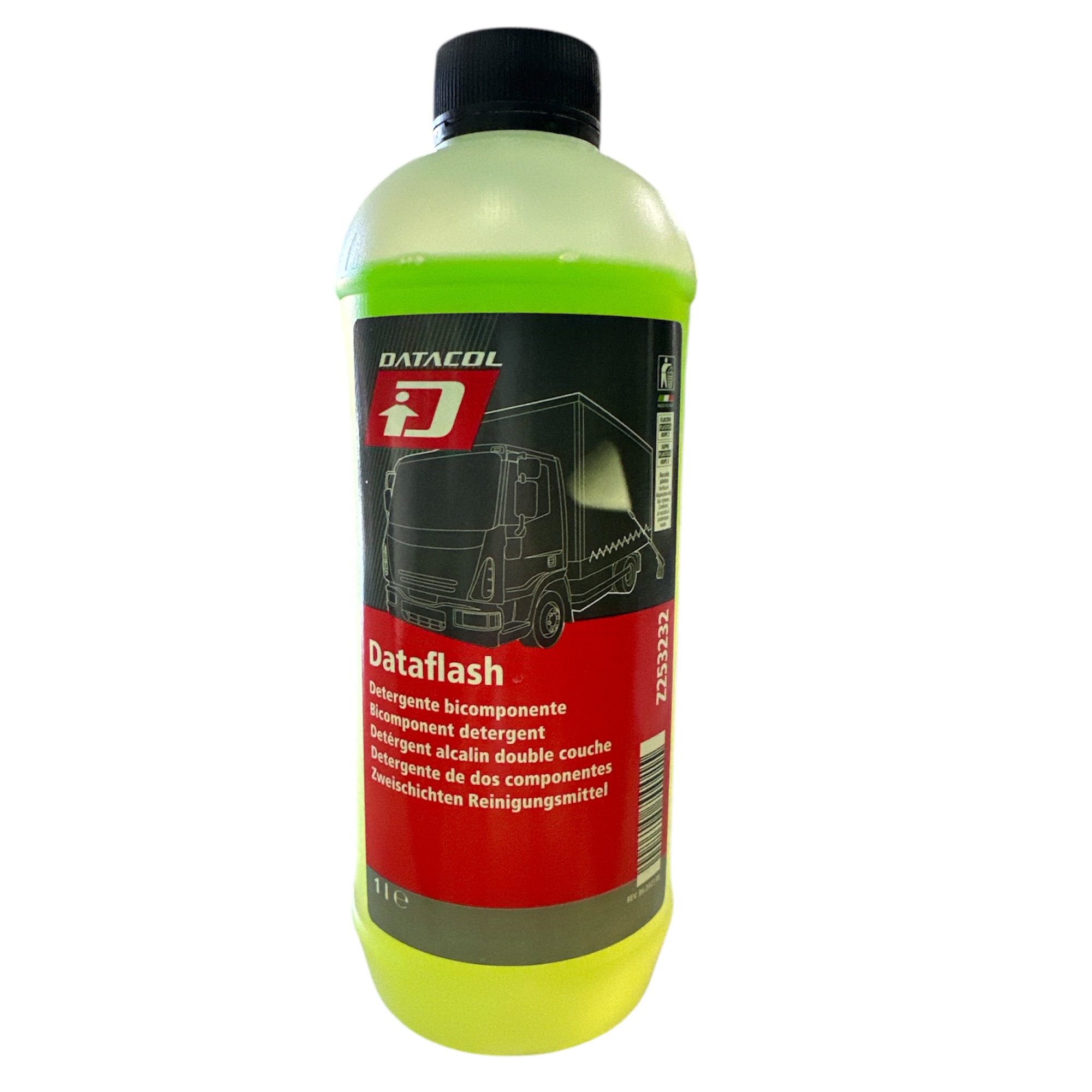 Detergente Alcalino Biocomponente DATAFLASH - 1L - DATACOL - Altísimo poder Desengrasante - IMPORTANTE ⚠ CATALIZA CON EL AGUA - para Limpieza Profunda de Vehículos_ Maquinaria y Superficies Industriales - Compatible con Normas H.A.C.C.P.