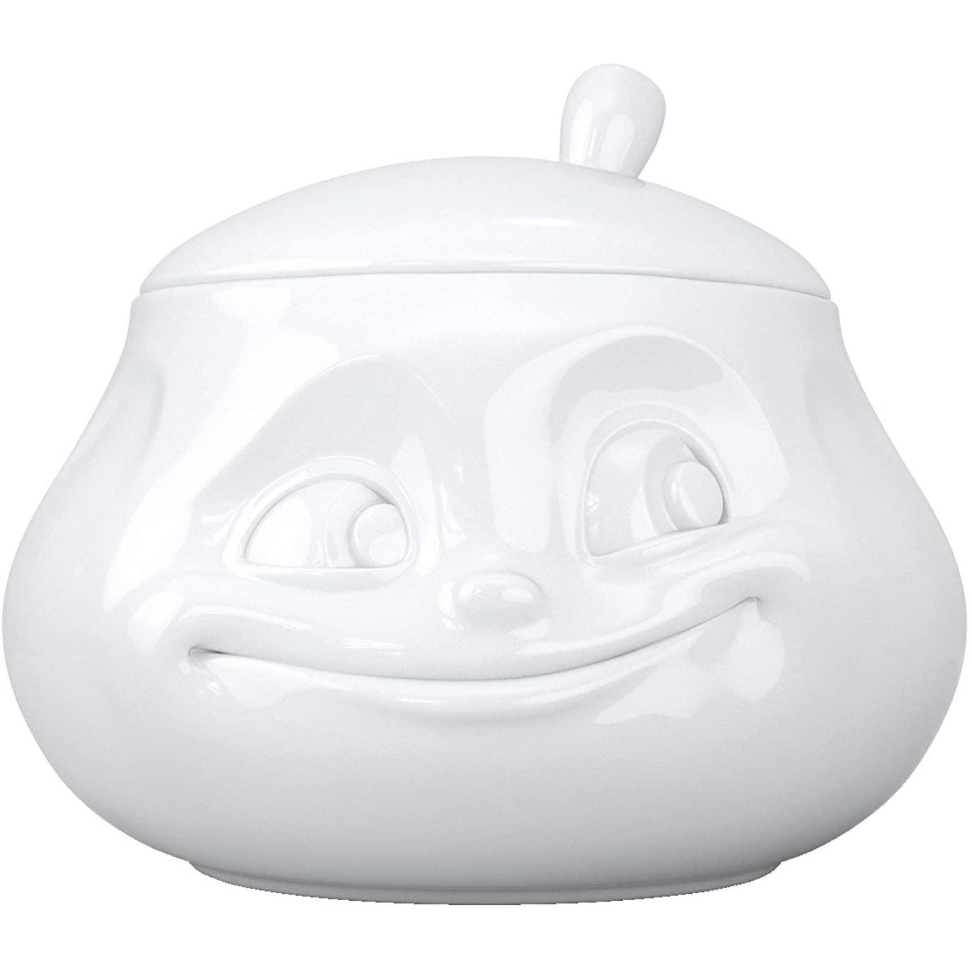 FIFTYEIGHT PRODUCTS Azucarero Cerámica con Caras Felices - Regalo Divertido para Todas las Edades