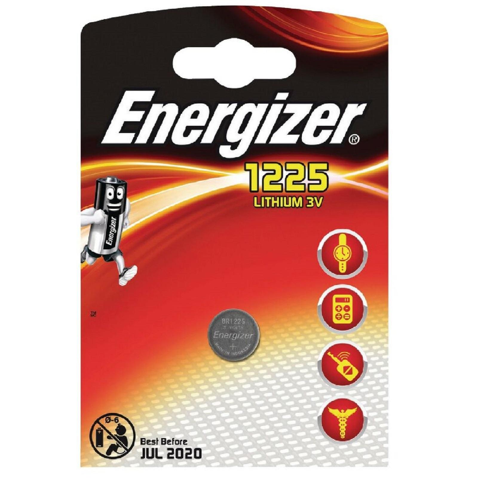 Energizer - Energizer 10x Pilas de Botón, Batería Original Litio BR1225, CR1216 CR1616 CR1620 CR1632 CR2012 CR2016 CR2025 CR2032 CR2430 CR2450, 1.5V Blister, Long Lasting Power