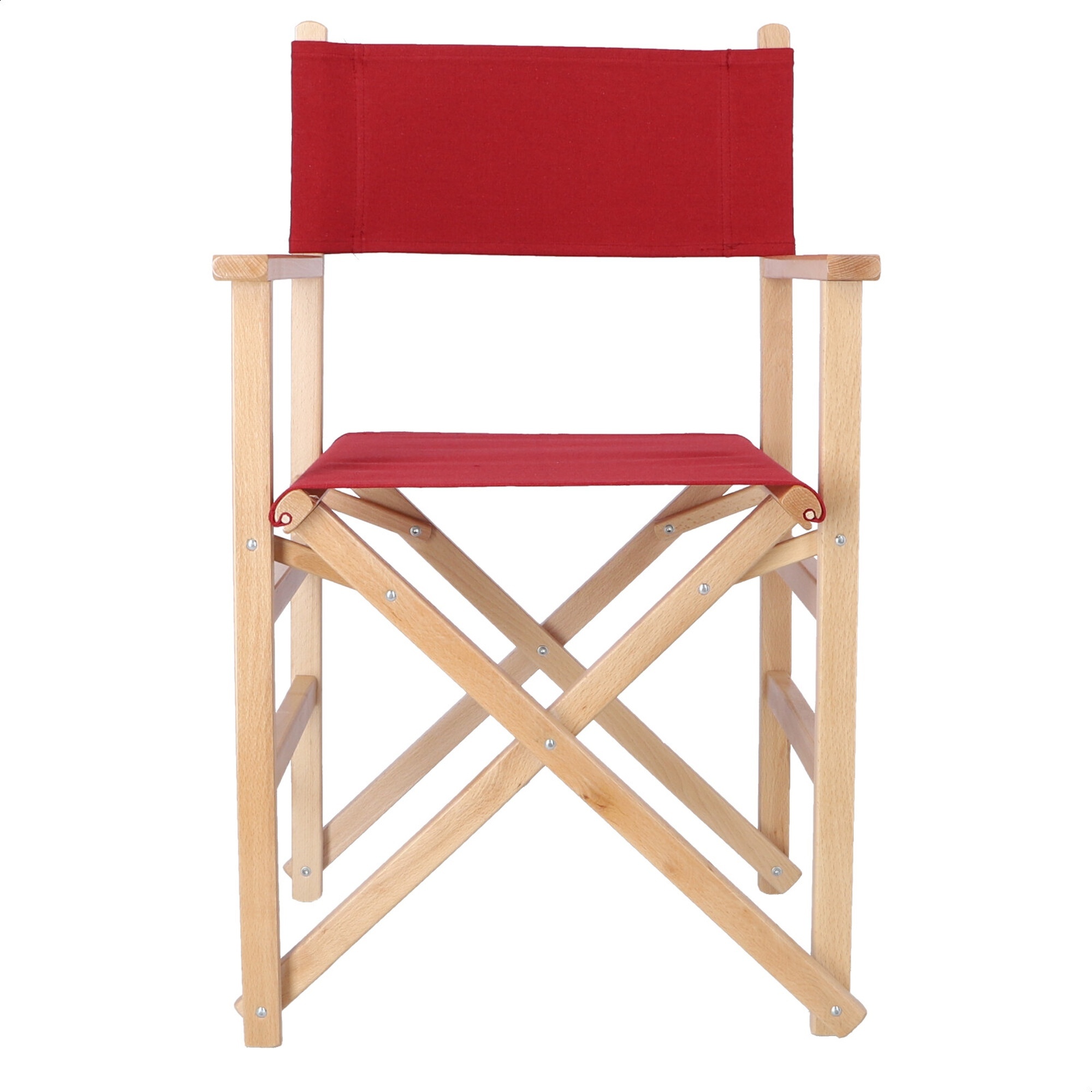 Sillón Director Sunset Acabado en Barniz | Lona Cruda | 51x46x86 Cm - Wellhome