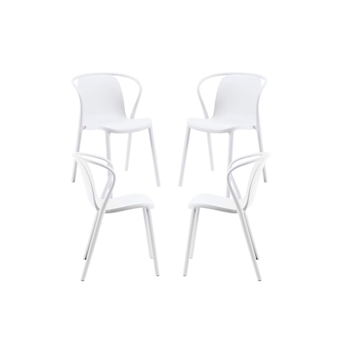 Regalos Miguel - Packs Sillas Jardín - Pack 4 Sillas Zotli - Blanco