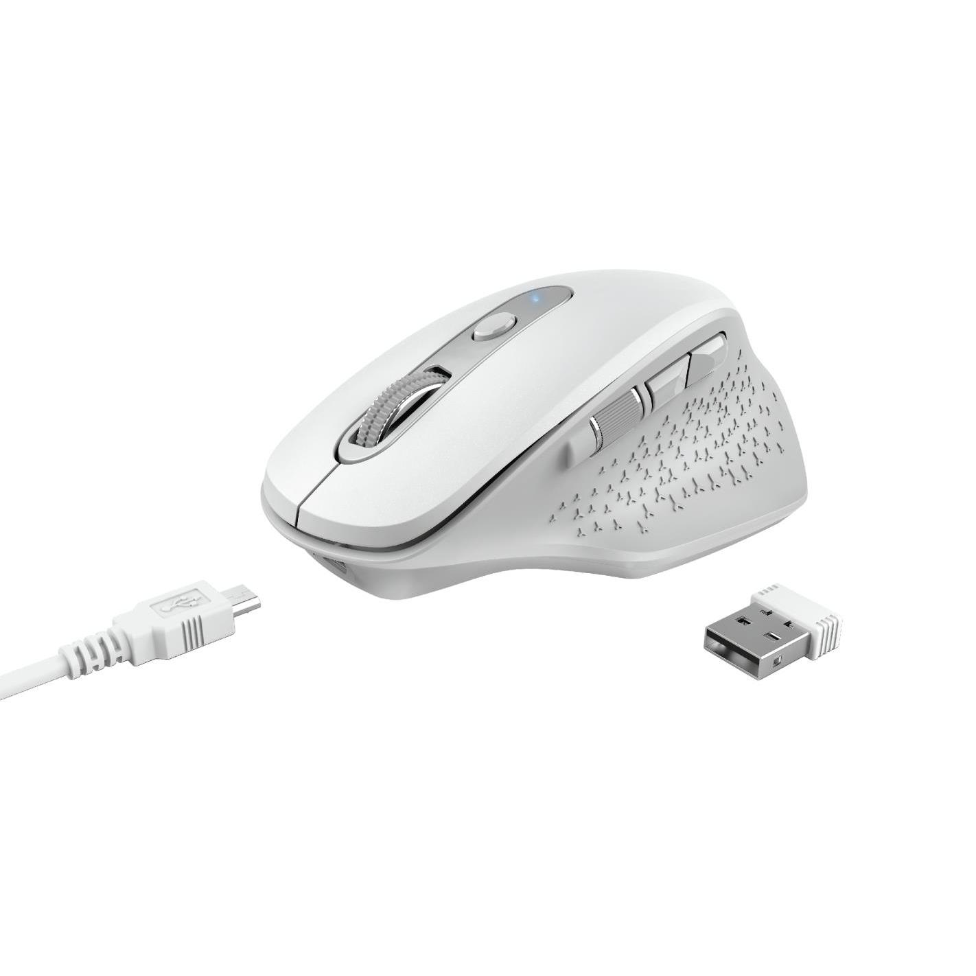 Trust Ozaa Ratón Inalámbrico Recargable 6 Botones Ergonómico Silencioso