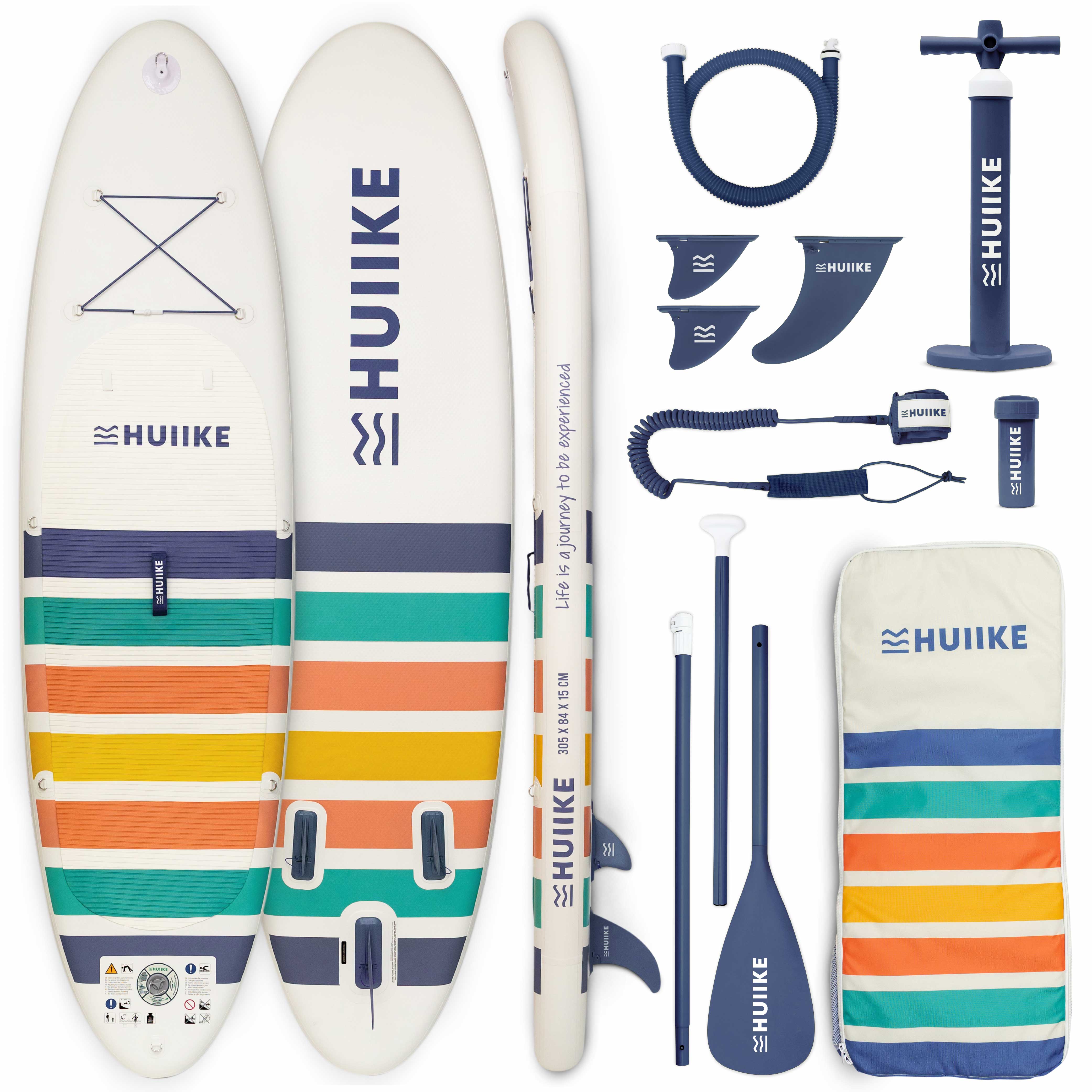 Tabla Paddle Surf Hinchable con Accesorios Premium - HUIIKE | Tabla Padel Surf Hinchable con Remo de Aluminio Inflador Leash | PadelSurf Stand Up Paddle Board Gran Estabilidad Resistencia | SUP Board