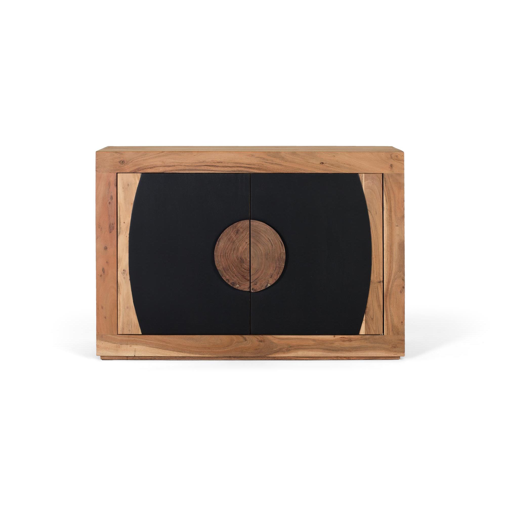 Aparador de madera de acacia con 2 puertas