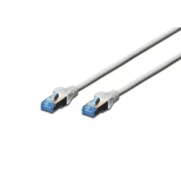DIGITUS Cable de conexión Cat 5e, SF-UTP, revestimiento de PVC, 0,5 m, AWG 26/7 (cobre), color gris