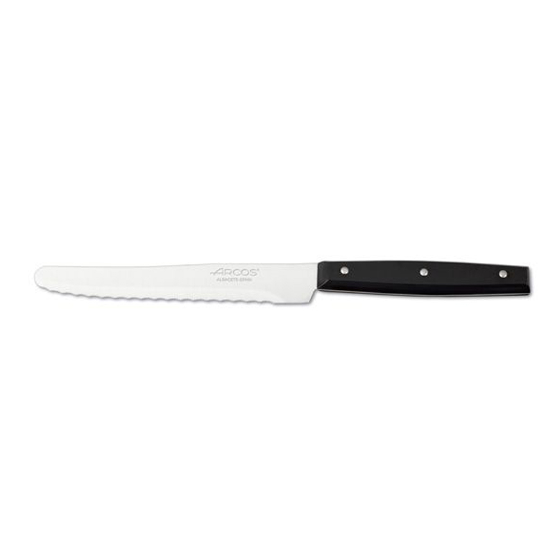 Arcos Cuchillo de Mesa Negro Perlado 115mm Hoja - Mango Ergonómico