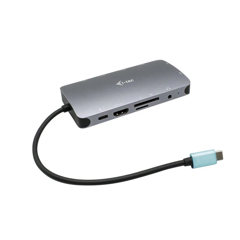 I-Tec - Docking Station Nano C31NANODOCKVGAPD con HDMI 4K, VGA, USB-C PD 100 W y LAN para portátil, tablet y smartphone en plata