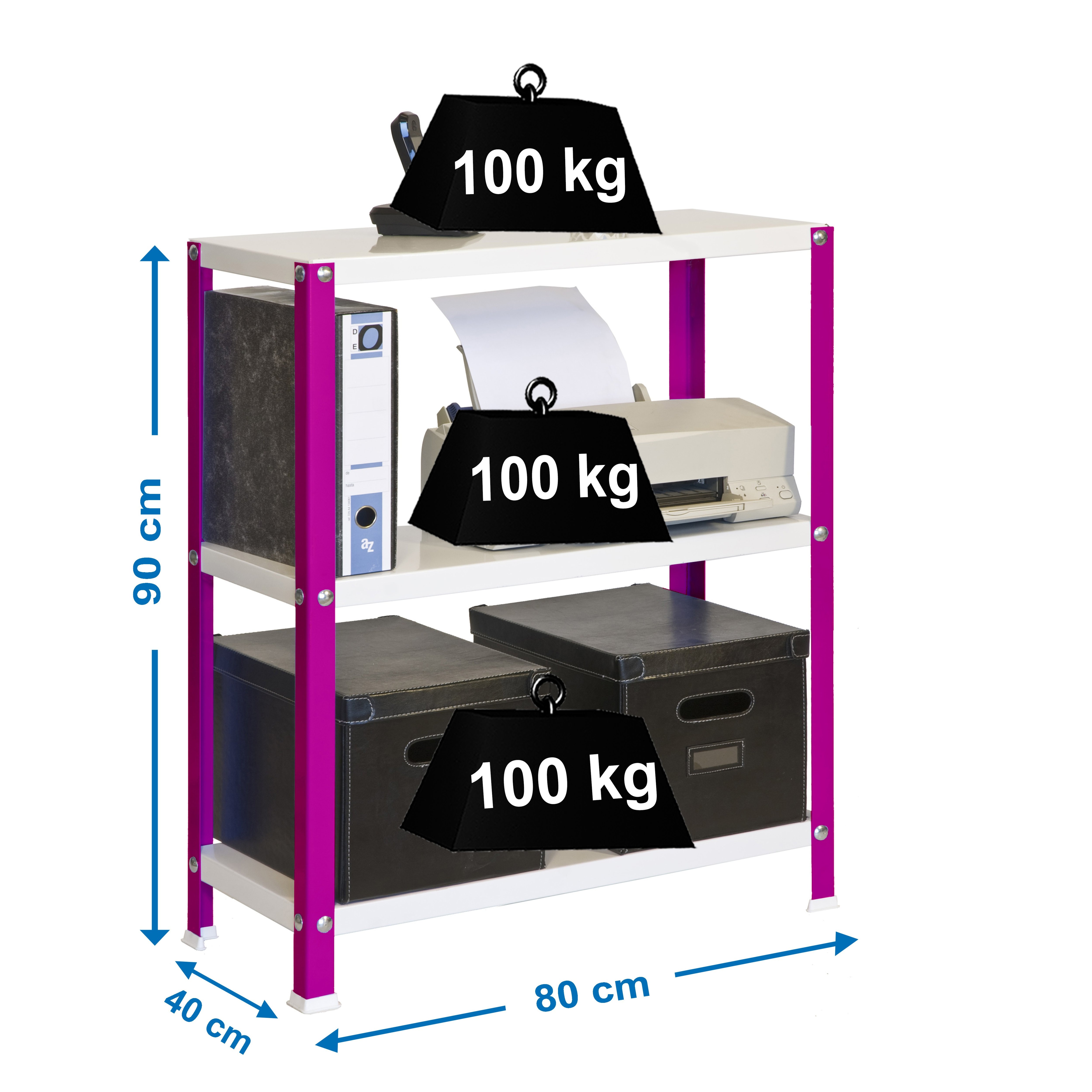 Estantería SIMONRACK Simonhome classic mini 3/400 rosa/blanco