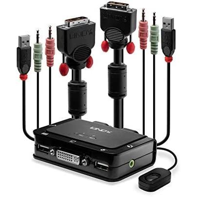 Lindy 42341 interruptor KVM Negro