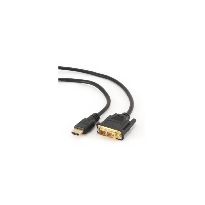Gembird - 5m, HDMI/DVI, M/M DVI-D Negro CC-HDMI-DVI-15