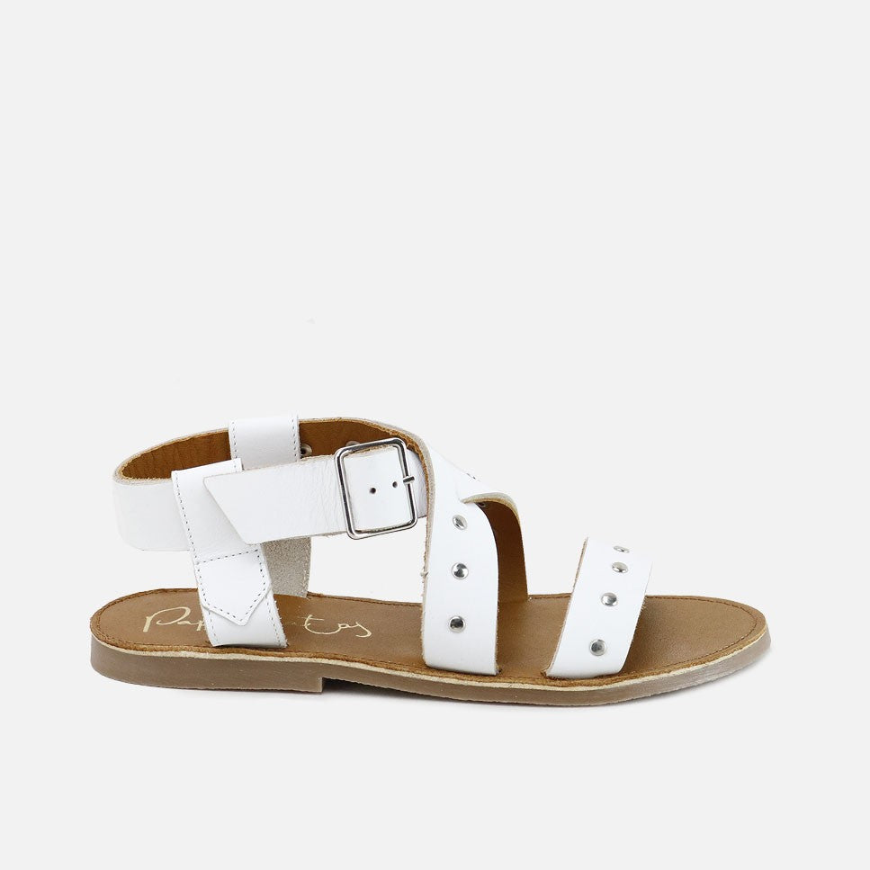 Sandalias Tachas Blanco Tuda Papanatas | Eli 1957