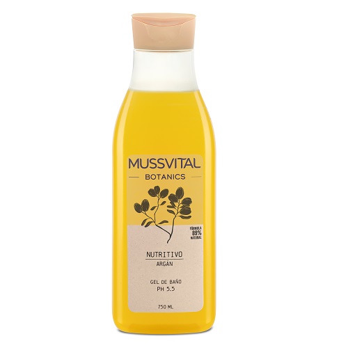 Mussvital Gel de Argán Botánico para Limpieza Diaria de la Piel 750 Ml