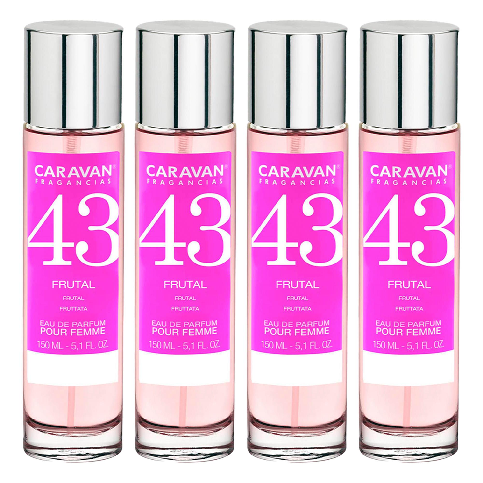 CARAVAN FRAGANCIAS Set de 4 frascos Perfume de Mujer Nº43, de 150 ml