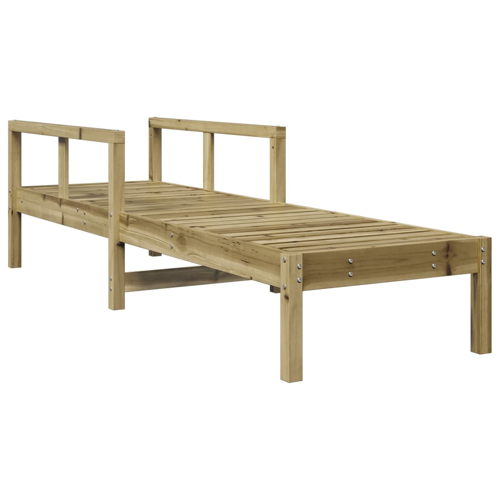 Vidaxl Tumbona de Madera Maciza 199,5x62x55 Cm Pino Natural
