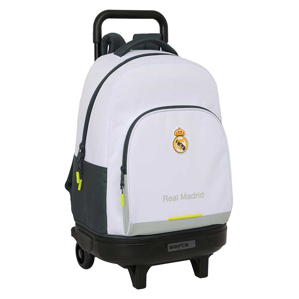 SAFTA | Mochila Escolar Guardería Real Madrid Equipación 25/26 Adaptable a Carro (Sin Carro) Compartimento Principal con Cremallera, Tarjeta Identificación, Asa Superior, Infantil, 1″, Base Reforzada
