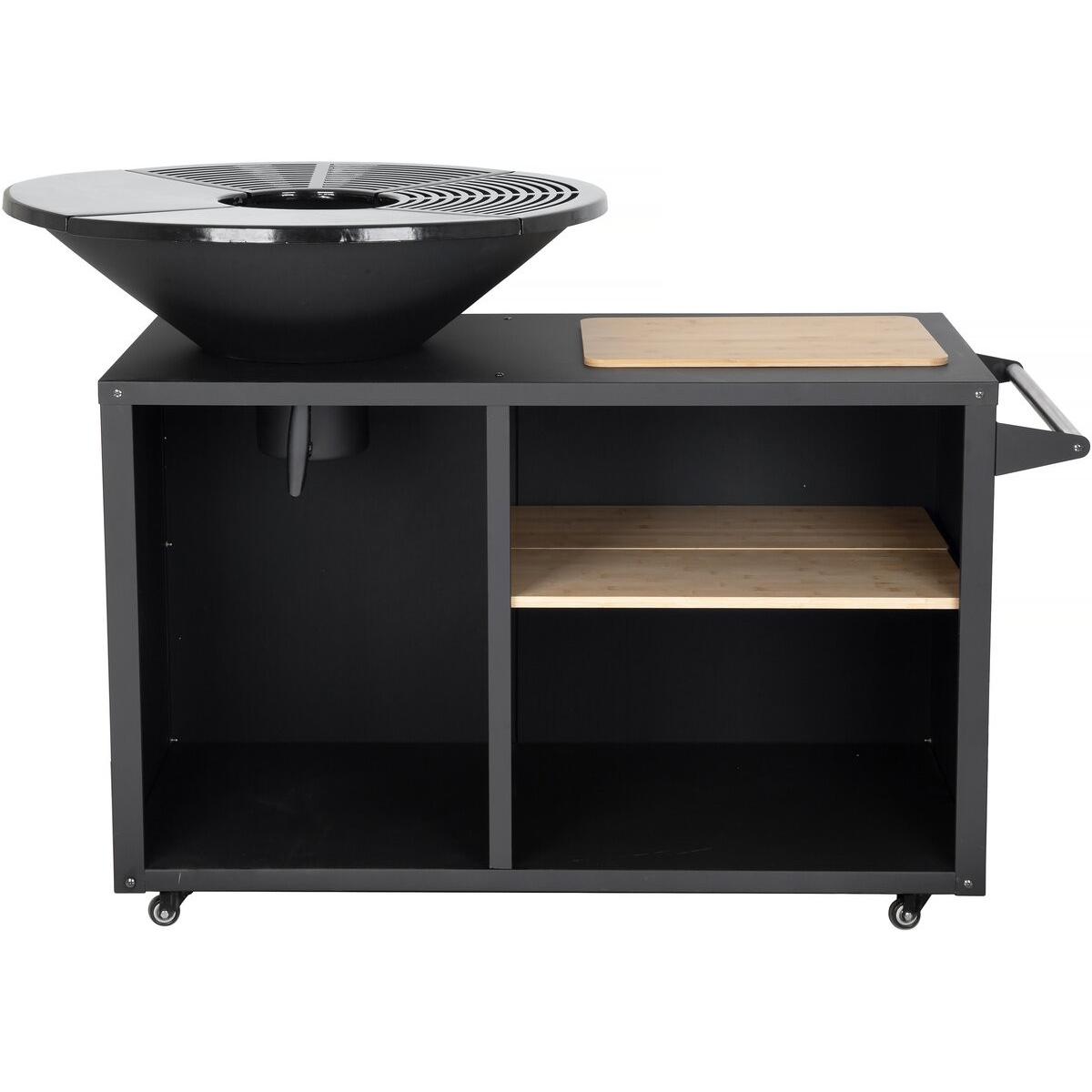 Habitat y Jardin - Brasero plancha de carbón y leña "Maréchal" - Ø 81 cm - Negro