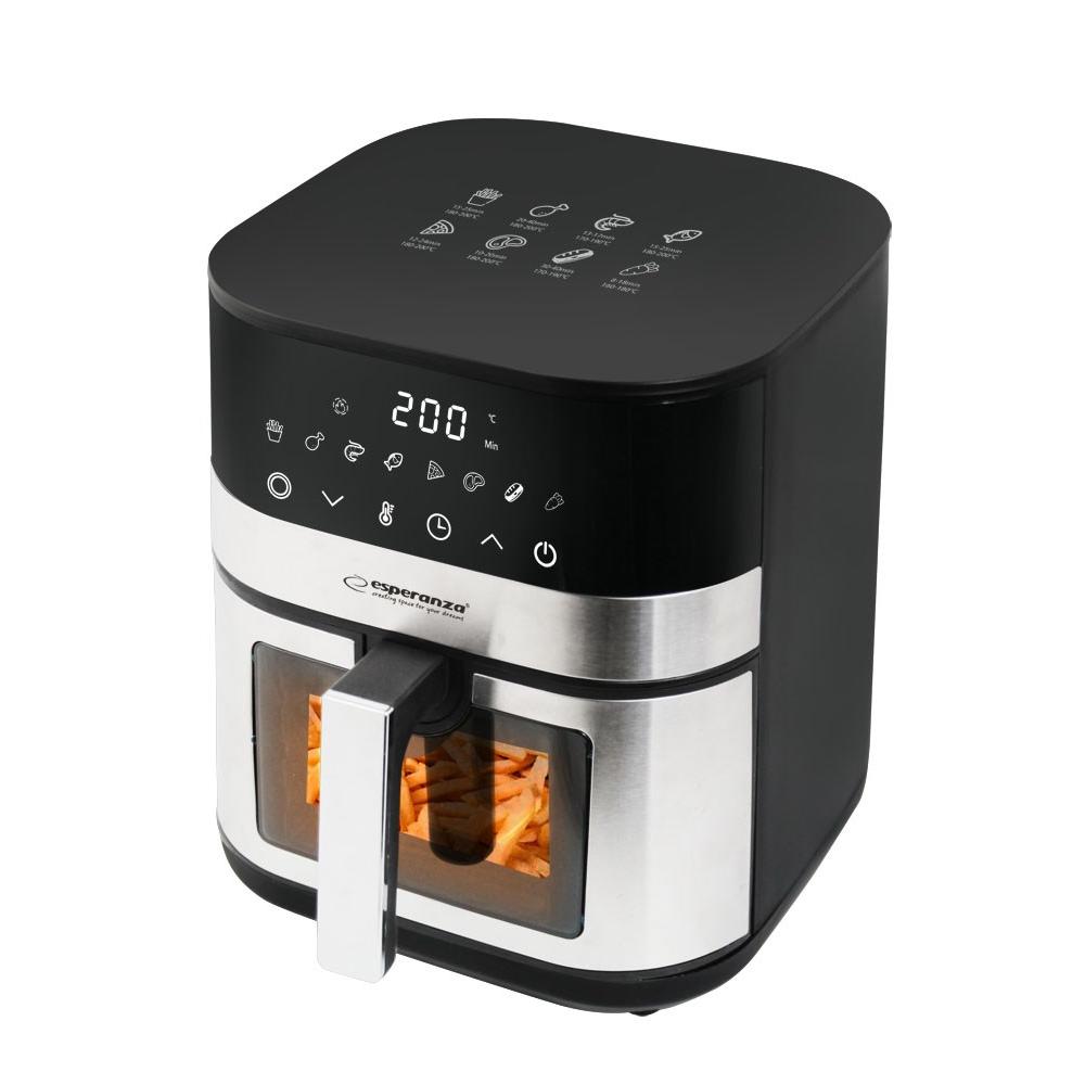 Esperanza eka003 freidora sin grasa 5l, 1400w inox