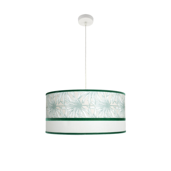 Colgante caledonia 3xe27 blanco/verde regx60x60cm