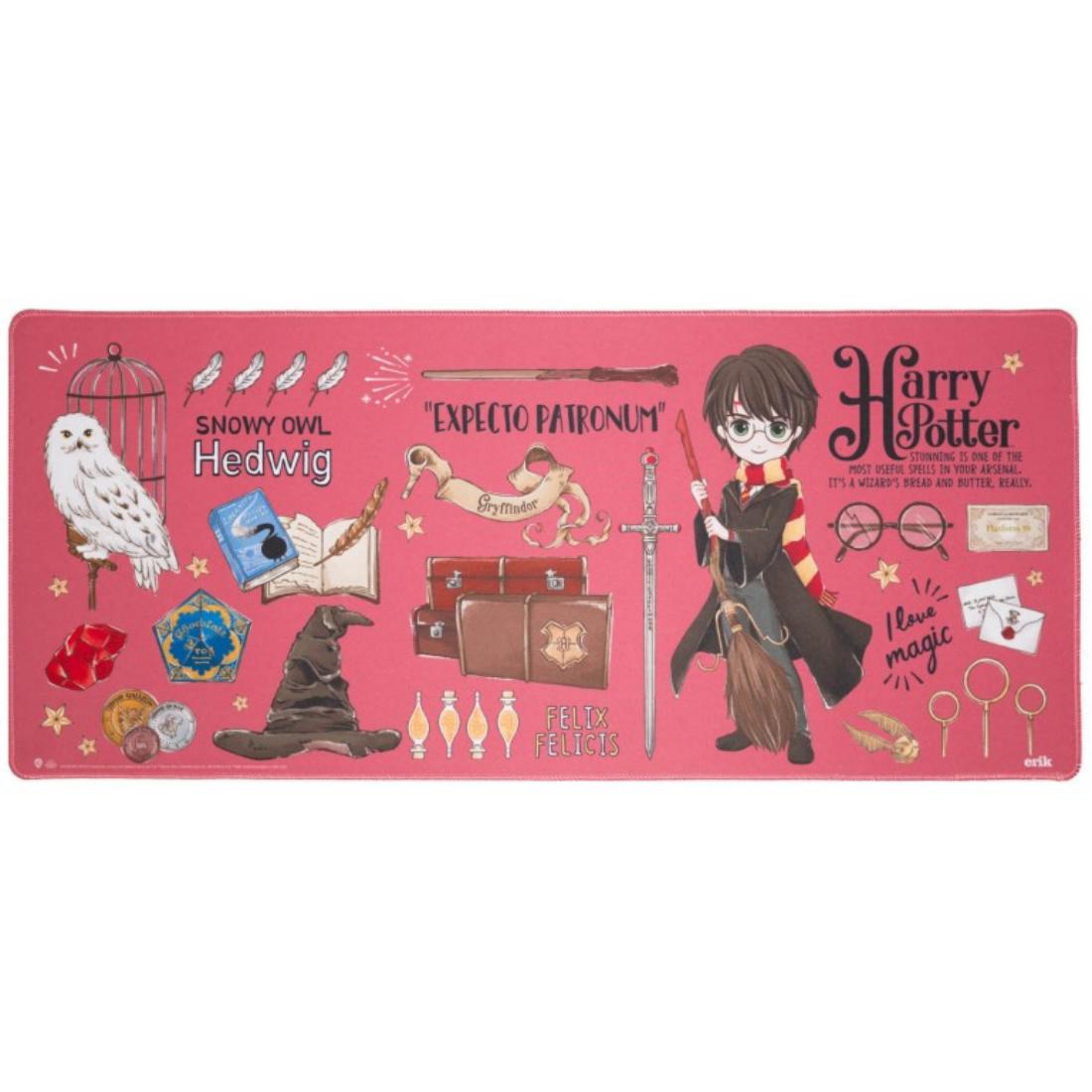 Tapete Alfombrilla De Escritorio XL Harry Potter 80x35cm,  Antideslizante, Impermeable, ideal en Velocidad y precisión del Ratón