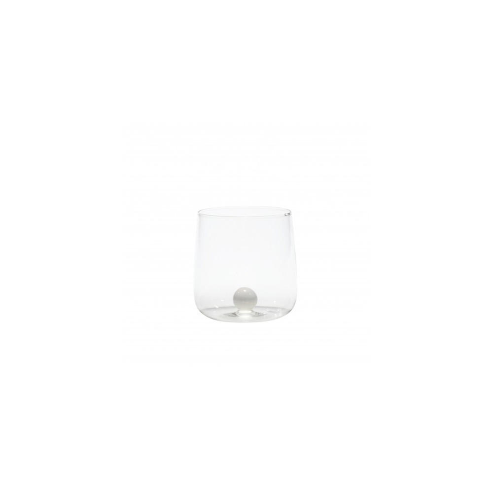 Vaso Bilia Zafferano de vidrio borosilicato, juego de 6 piezas, color blanco