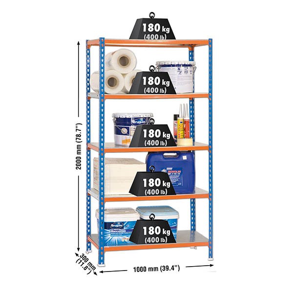 Estantería SIMONRACK Simonclick plus 5/300 azul/naranja/galva