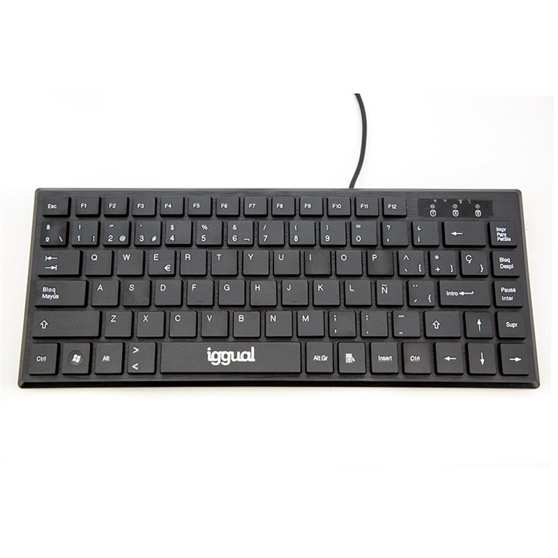 iggual - Teclado USB compacto TKL Slim TKL-USB negro IGG317082